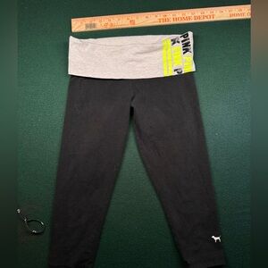 Victoria’s Secret PINK Yoga Capri Leggings Y2K Neon Logo XS